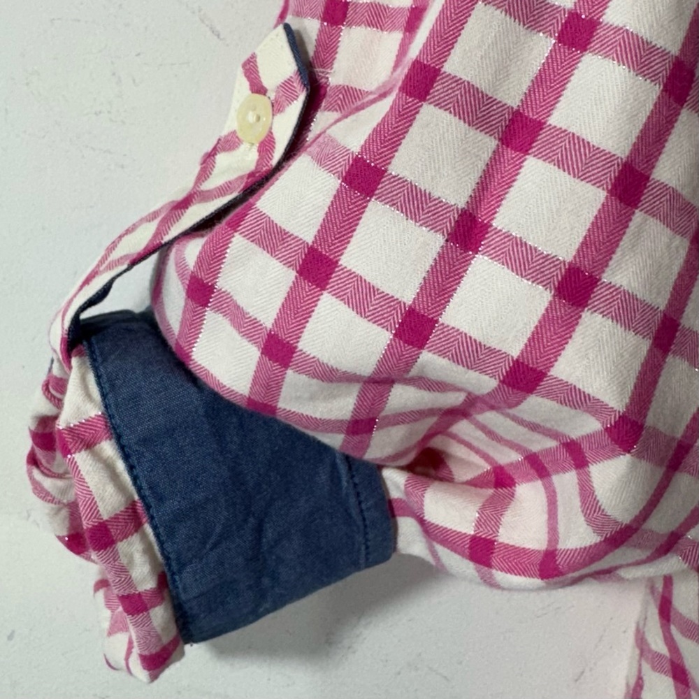 Talbots Pink Plaid Button Down Shirt - Picture 7 of 11